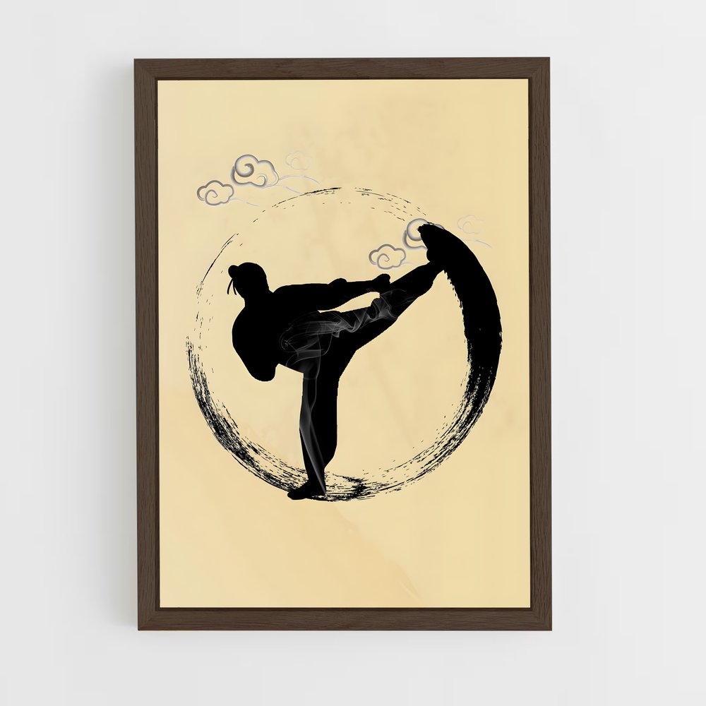ap-kung fu-1 cadre Bois foncé