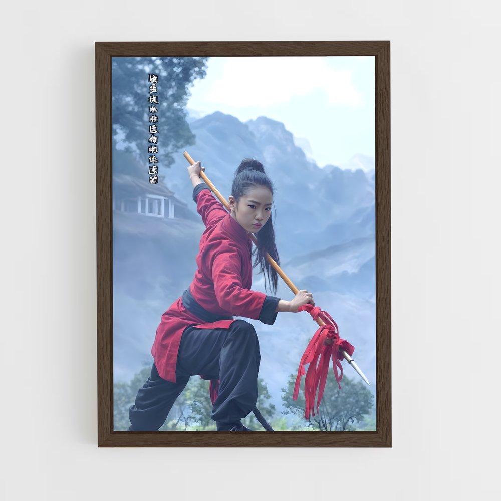 ap-kung fu-3 cadre Bois foncé