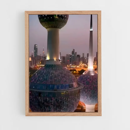 ap-kuwait towers-3 cadre Bois clair