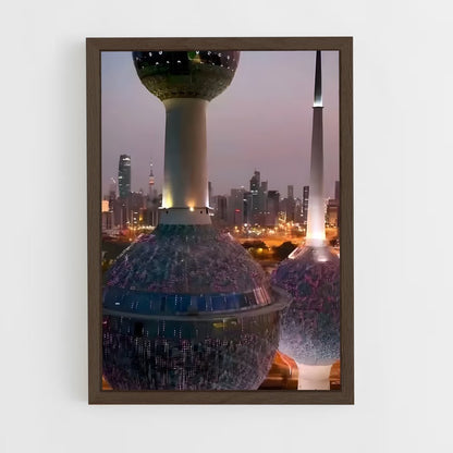 ap-kuwait towers-3 cadre Bois foncé