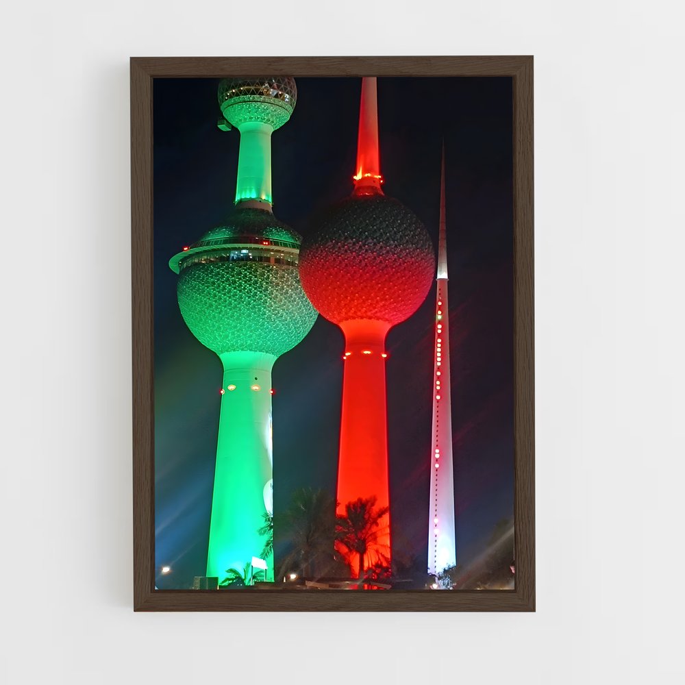 ap-kuwait towers-5 cadre Bois foncé