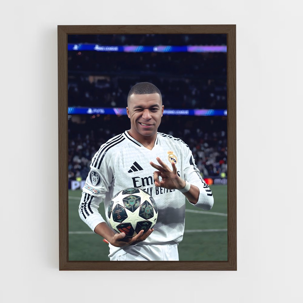 ap-kylian mbappe-4 cadre Bois foncé