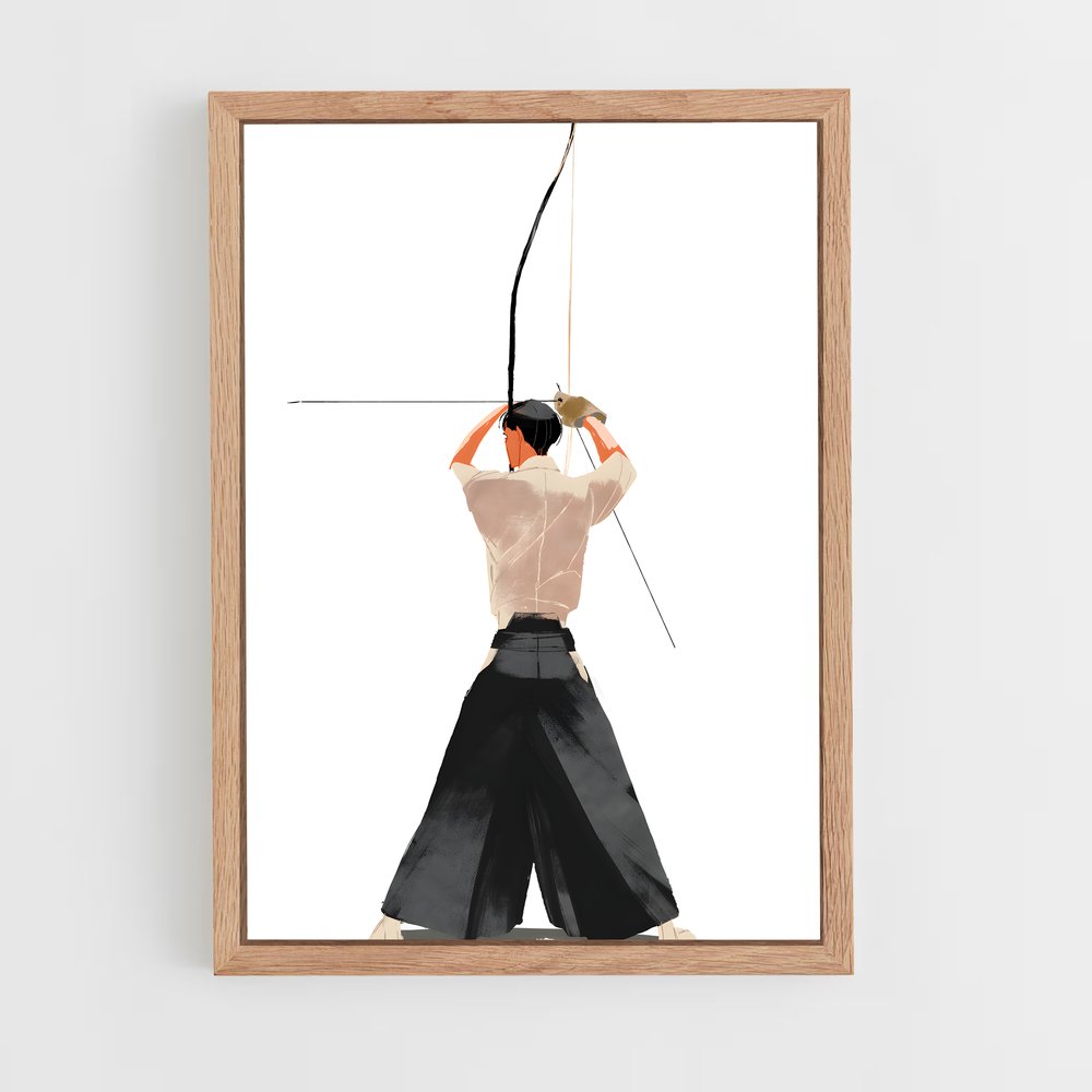 ap-kyudo japanese archery-8 cadre Bois clair