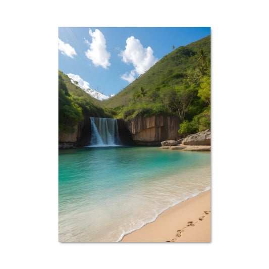 Poster Cascade Bleu
