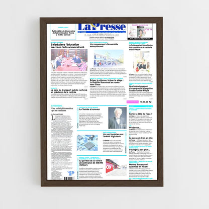 ap-la presse-1 cadre Bois foncé