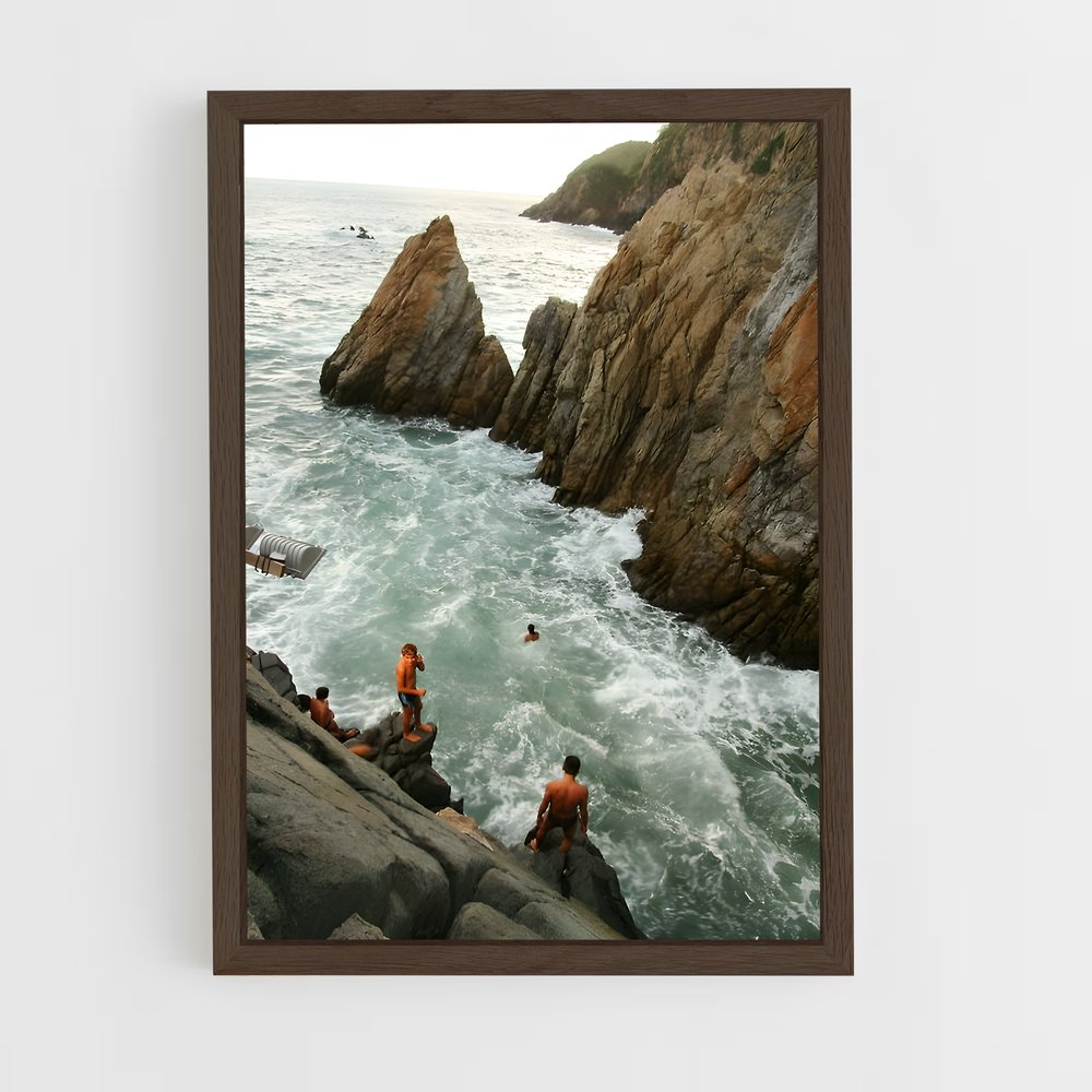 ap-la quebrada acapulco-7 cadre Bois foncé