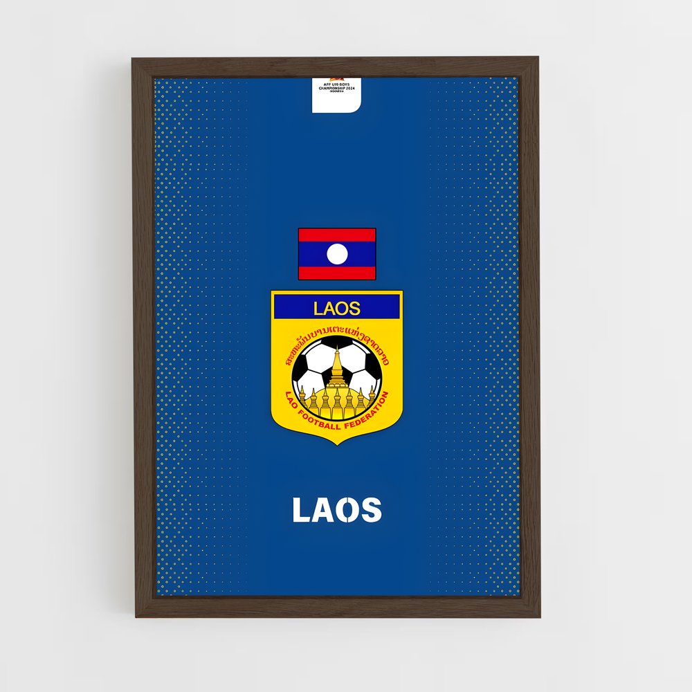 ap-laos national football team-1 cadre Bois foncé