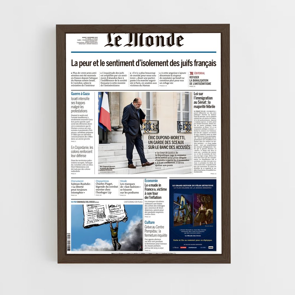 ap-le monde-2 cadre Bois foncé