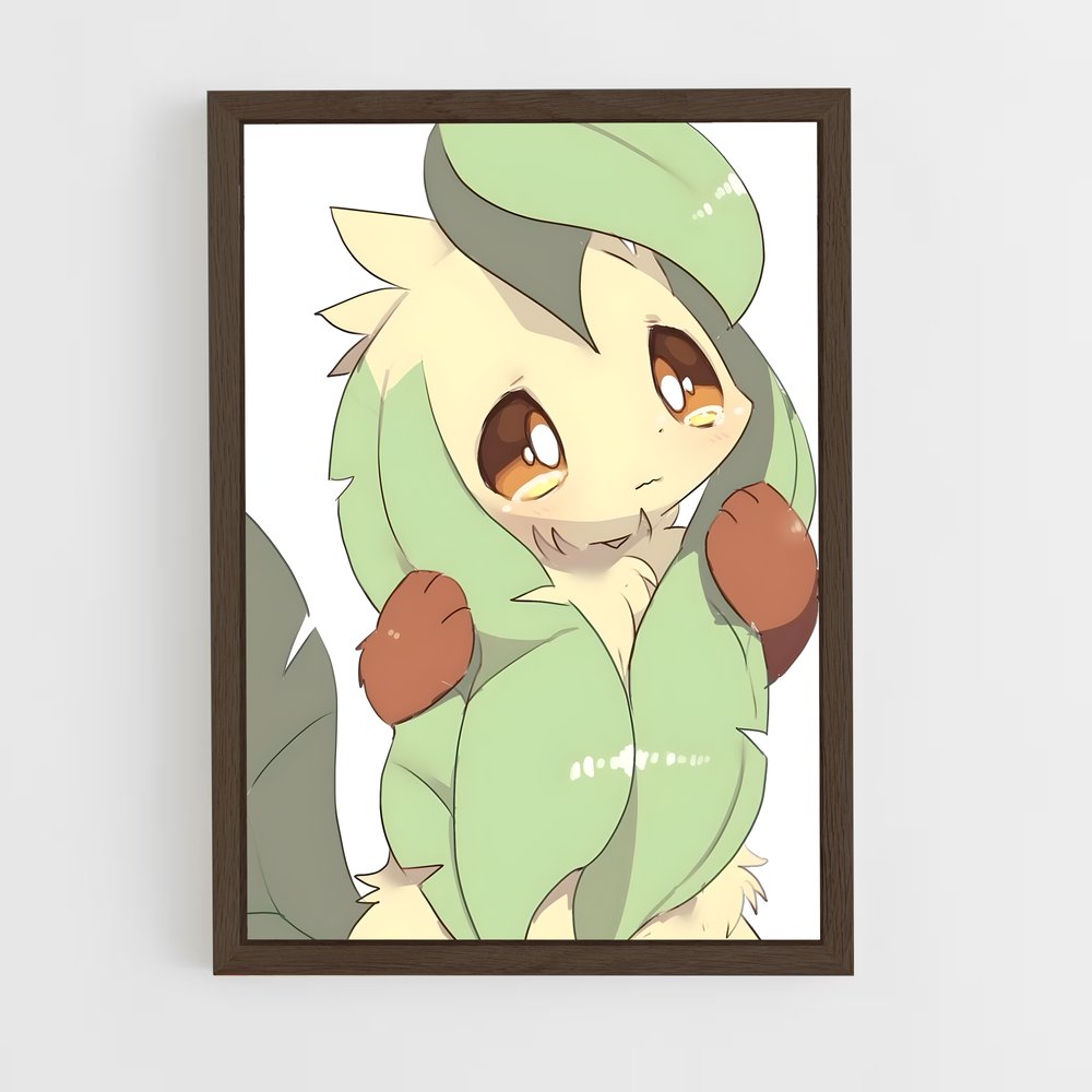 ap-leafeon-10 cadre Bois foncé