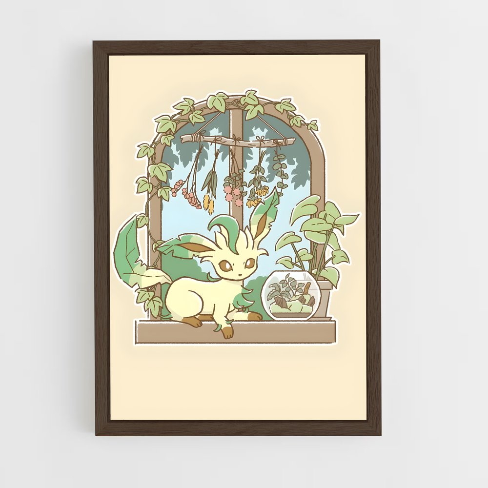 ap-leafeon-11 cadre Bois foncé