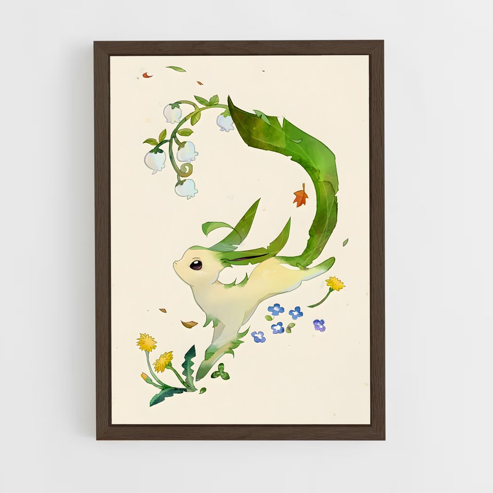 ap-leafeon-5 cadre Bois foncé