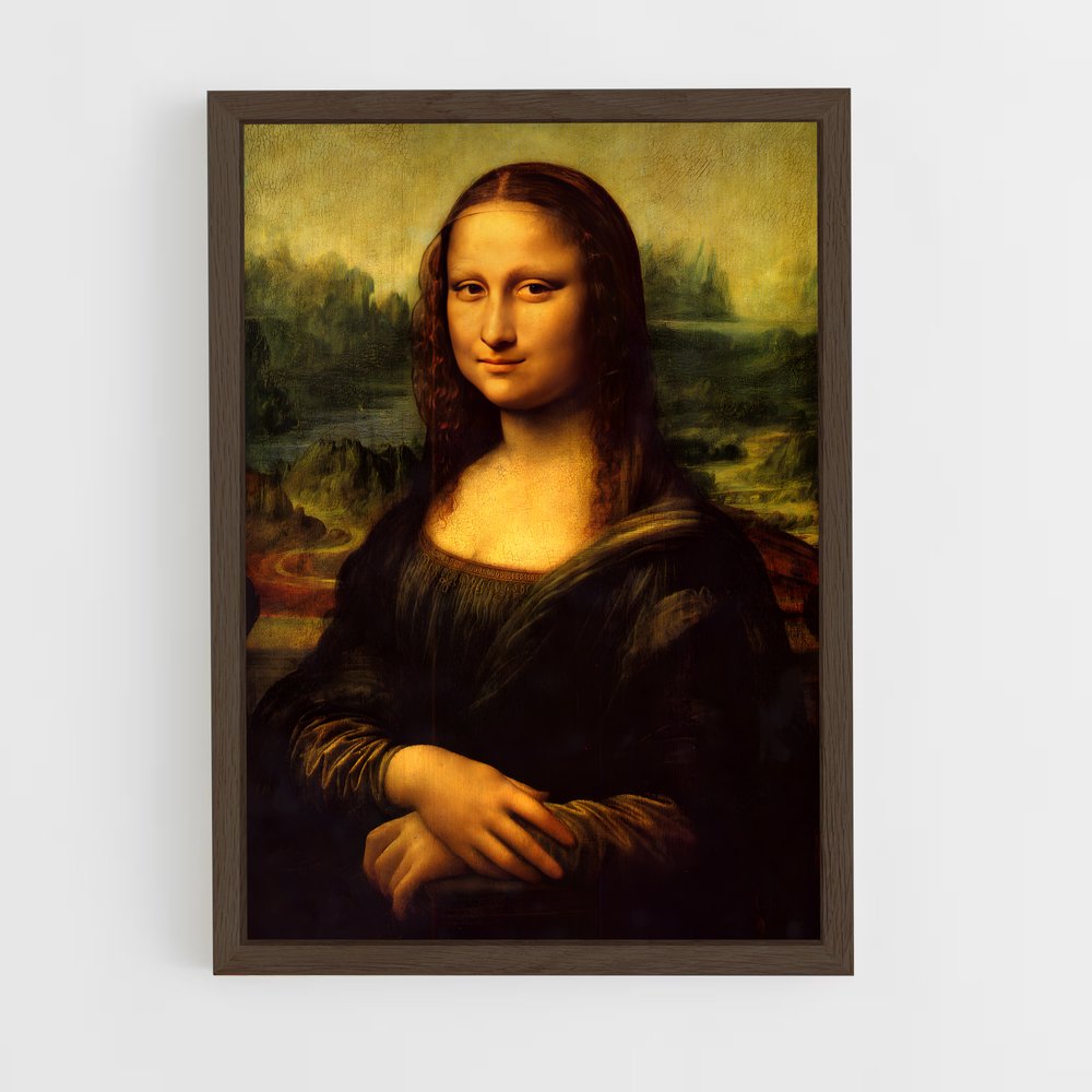 ap-leonardo da vinci-2 cadre Bois foncé