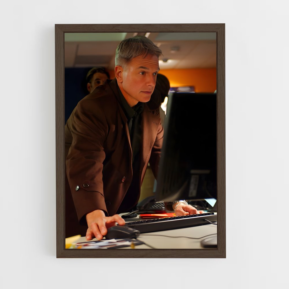 ap-leroy jethro gibbs-4 cadre Bois foncé