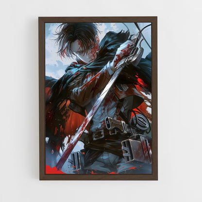 ap-levi ackerman-13 cadre Bois foncé