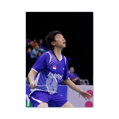Poster Badminton en Violet