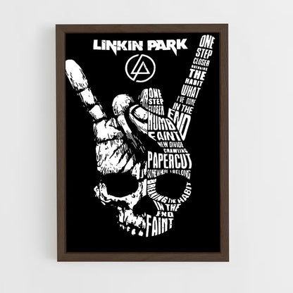 ap-linkin park-4 cadre Bois foncé