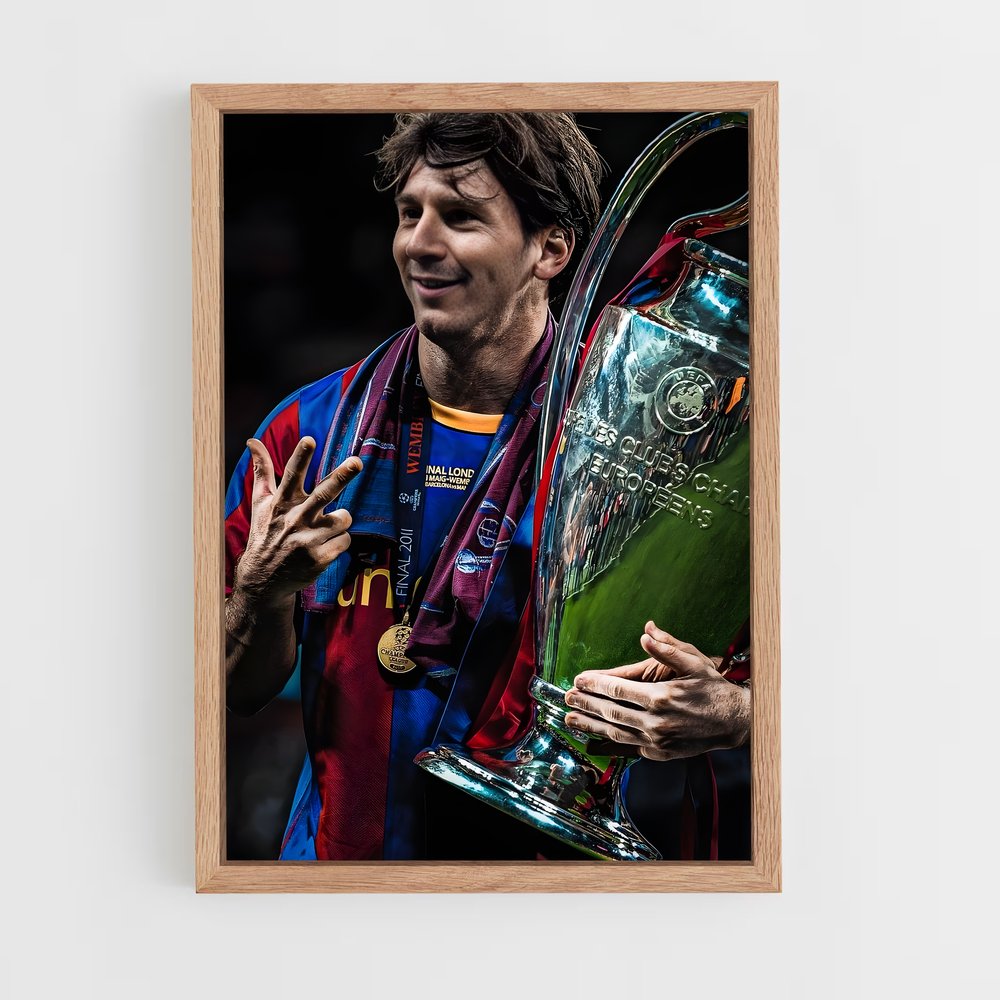 ap-lionel messi-1 cadre Bois clair