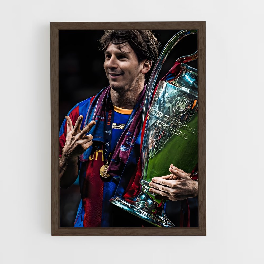 ap-lionel messi-1 cadre Bois foncé