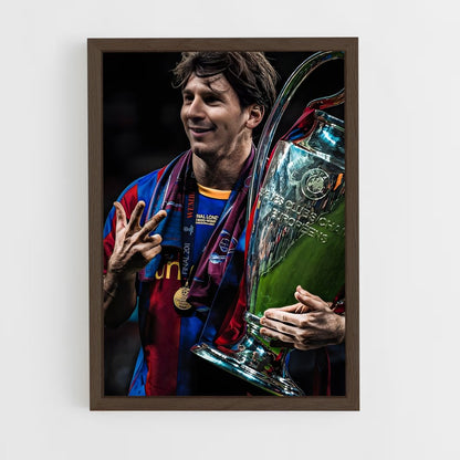 ap-lionel messi-1 cadre Bois foncé