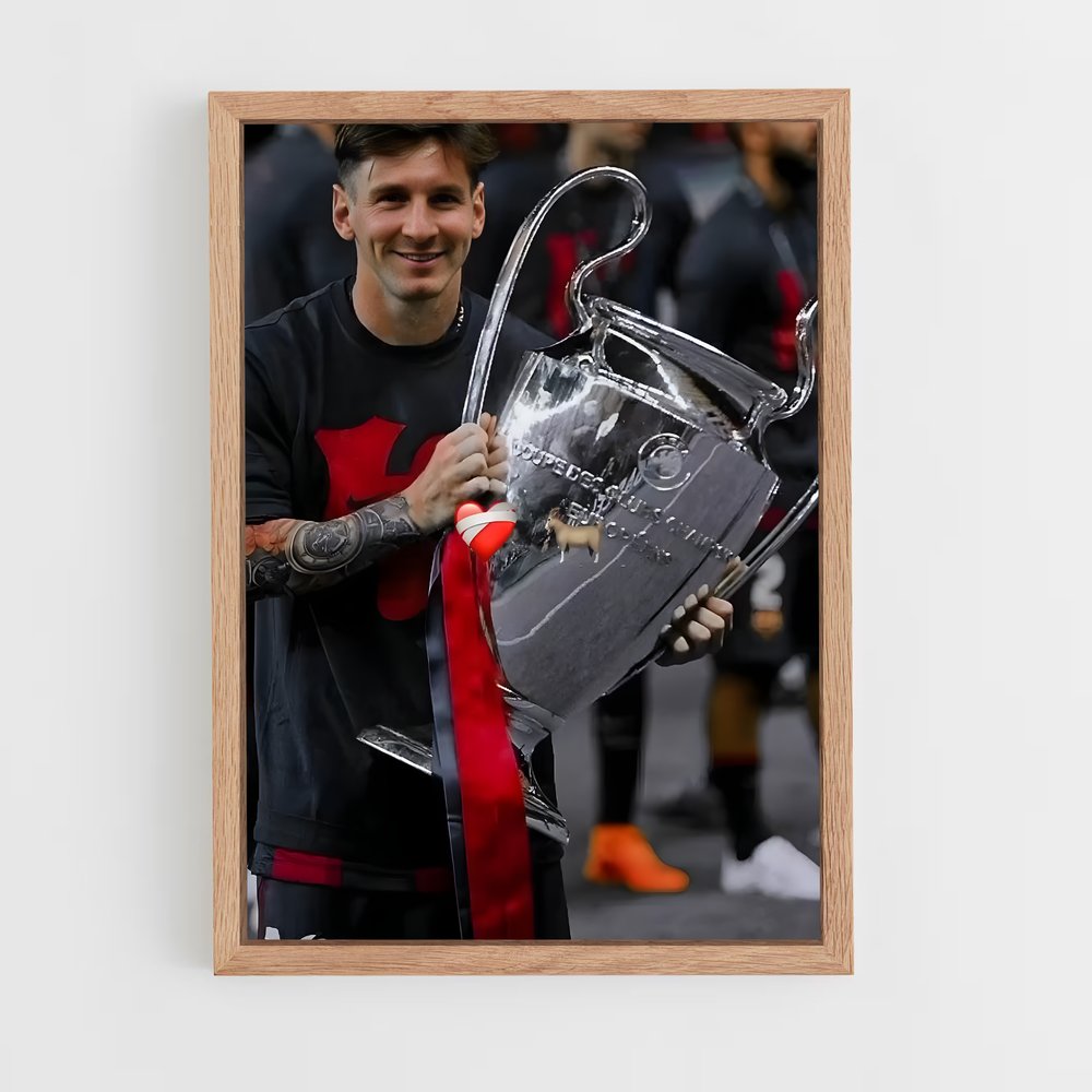ap-lionel messi-10 cadre Bois clair