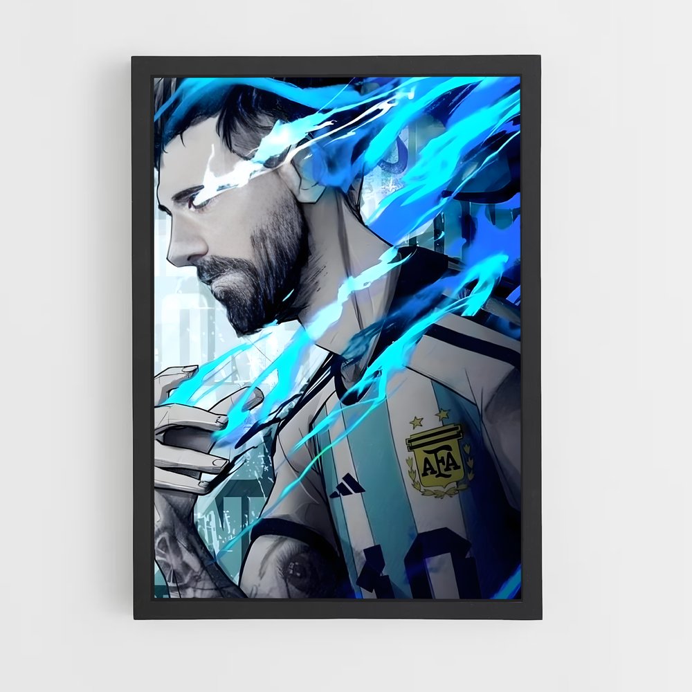 ap-lionel messi-11 cadre Noir