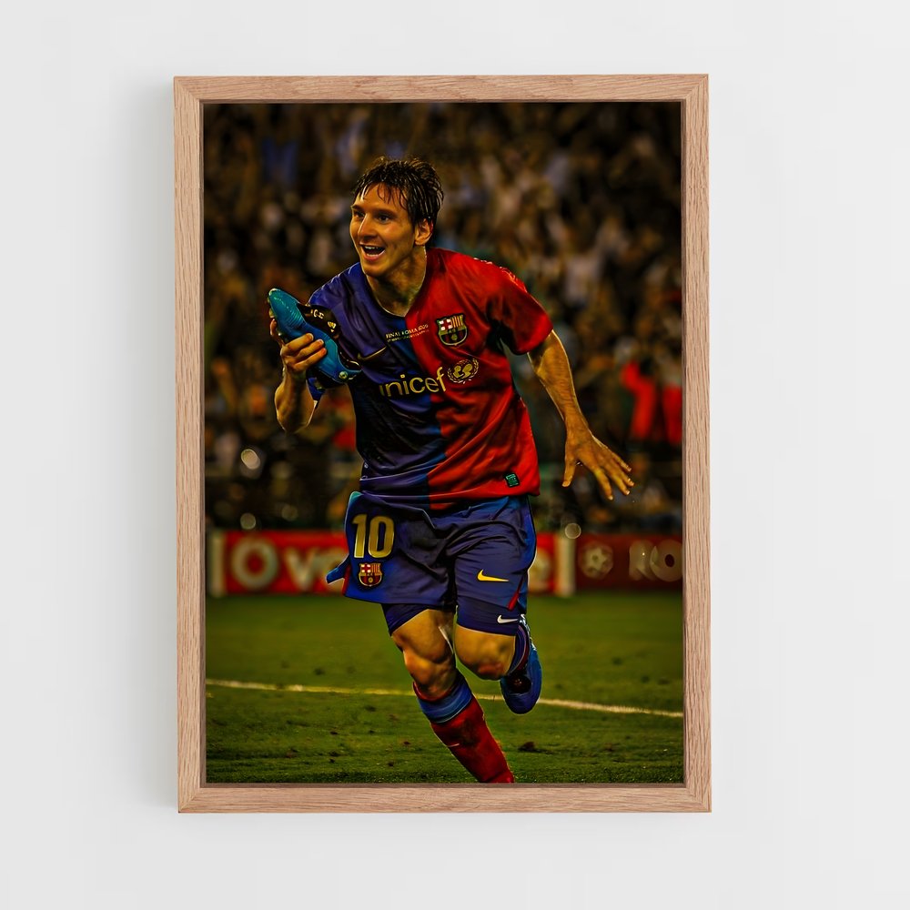 ap-lionel messi-13 cadre Bois clair