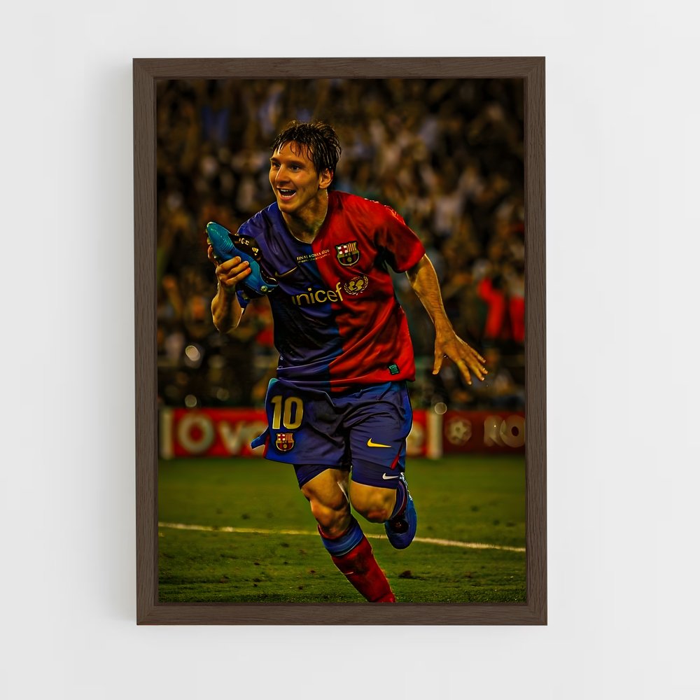 ap-lionel messi-13 cadre Bois foncé