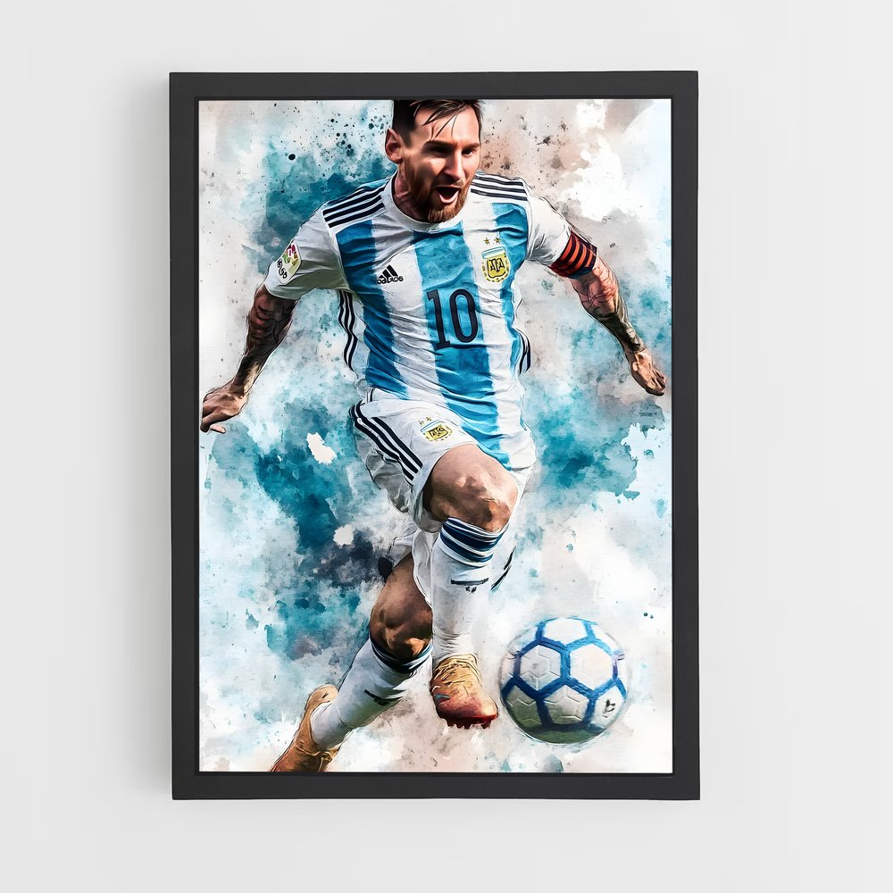 ap-lionel messi-4 cadre Noir
