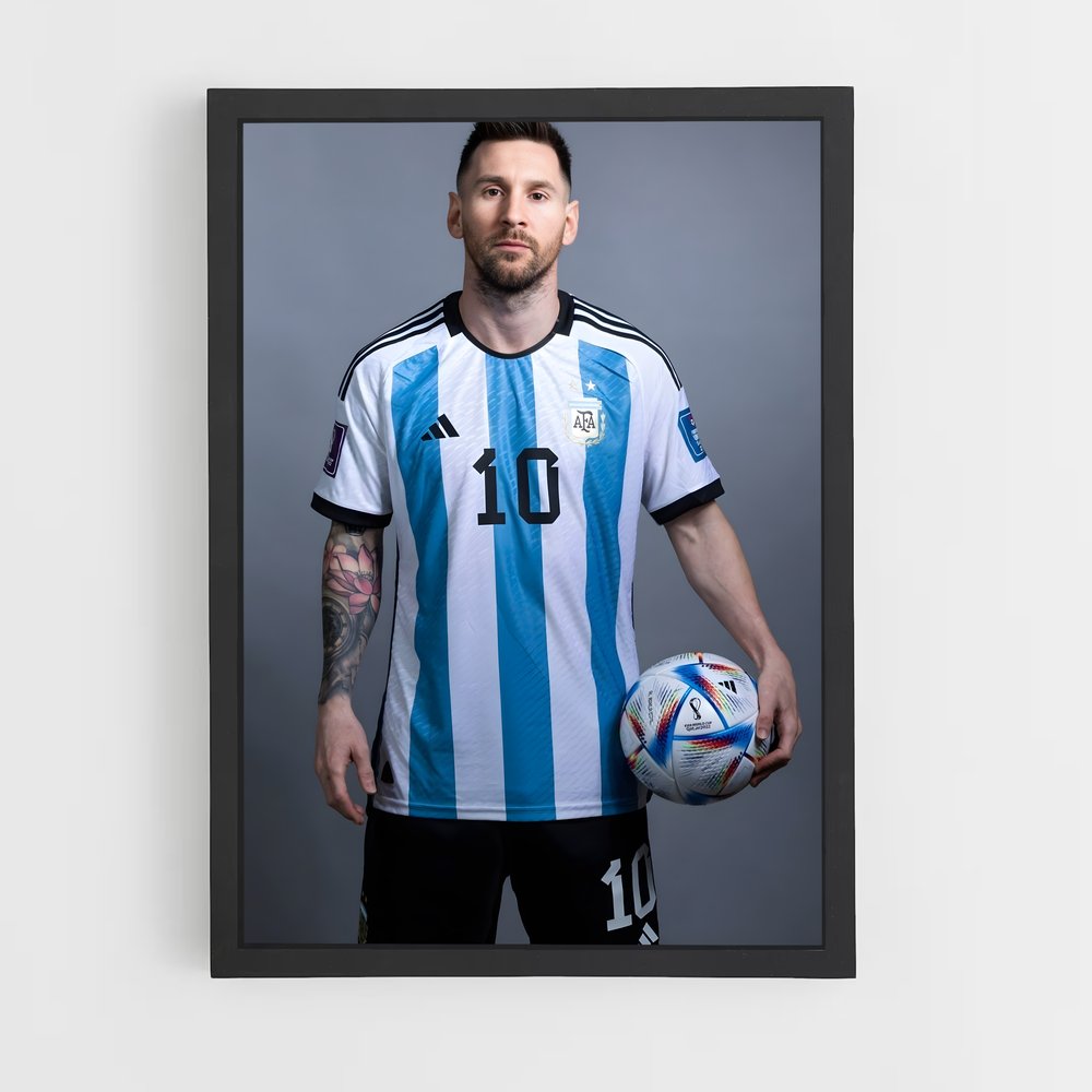 ap-lionel messi-8 cadre Noir
