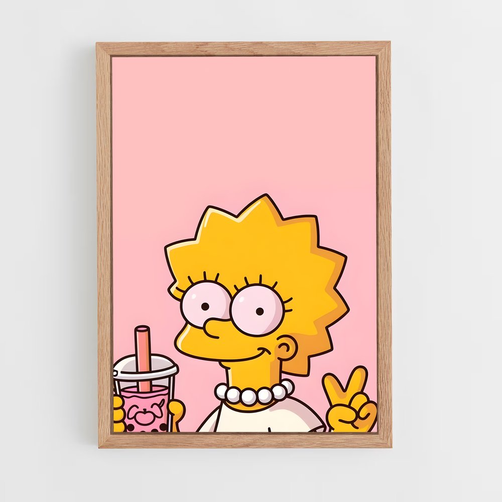ap-lisa simpson-1 cadre Bois clair