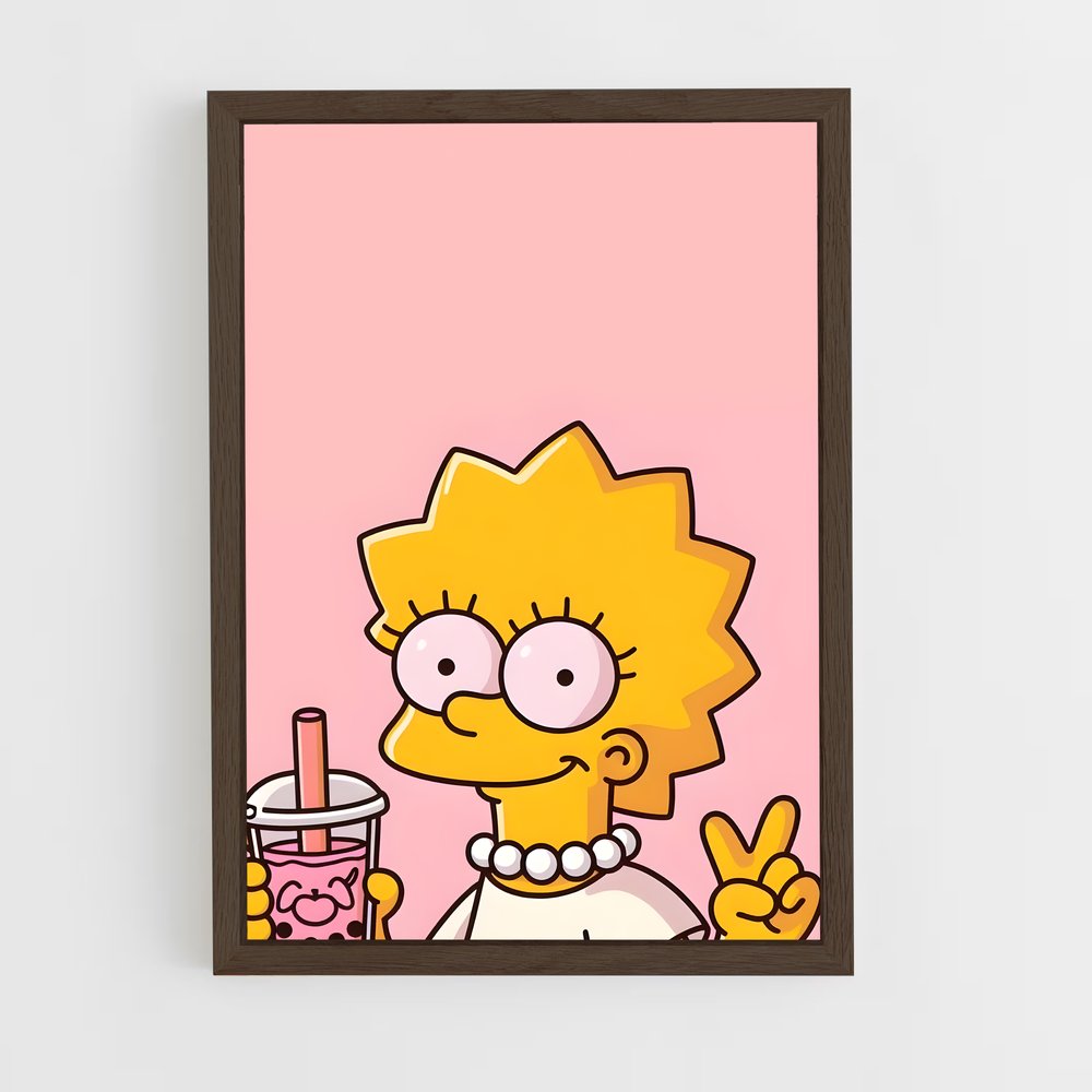 ap-lisa simpson-1 cadre Bois foncé