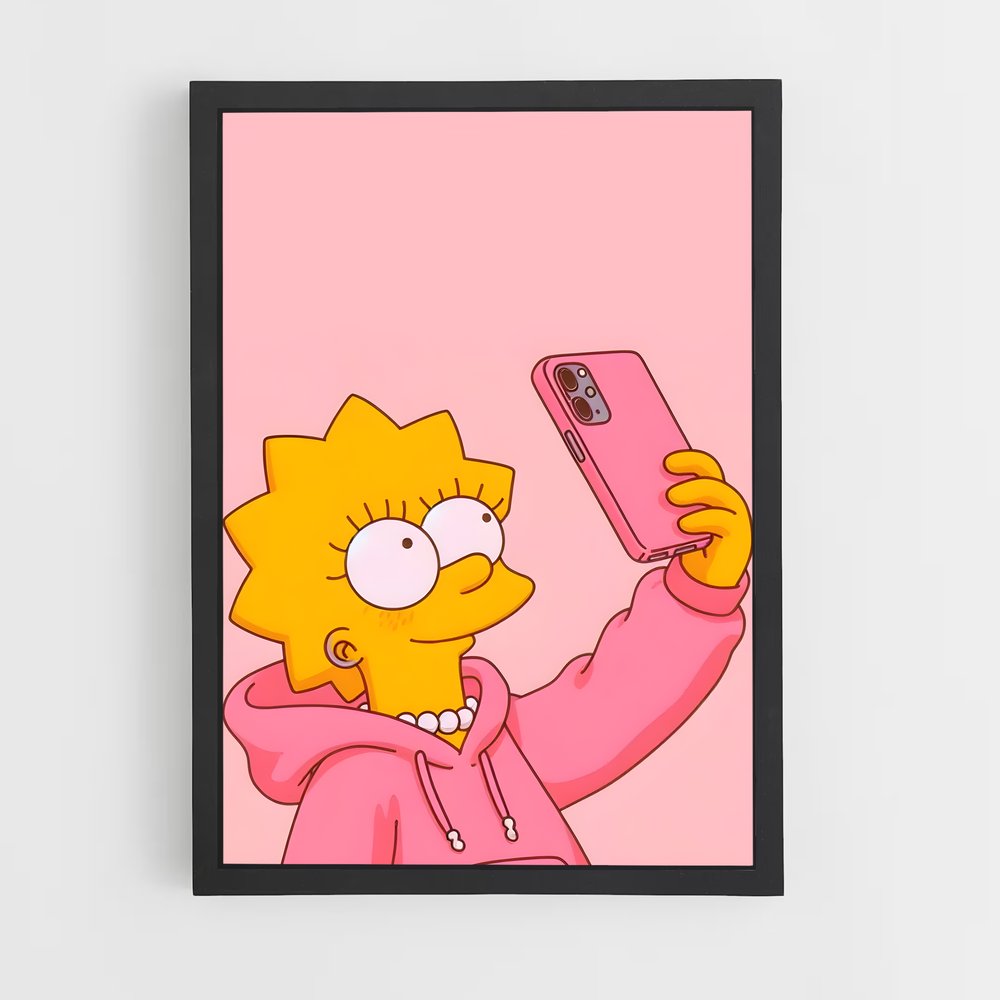 ap-lisa simpson-4 cadre Noir