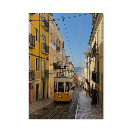 Poster Tram Jaune Lisbonne