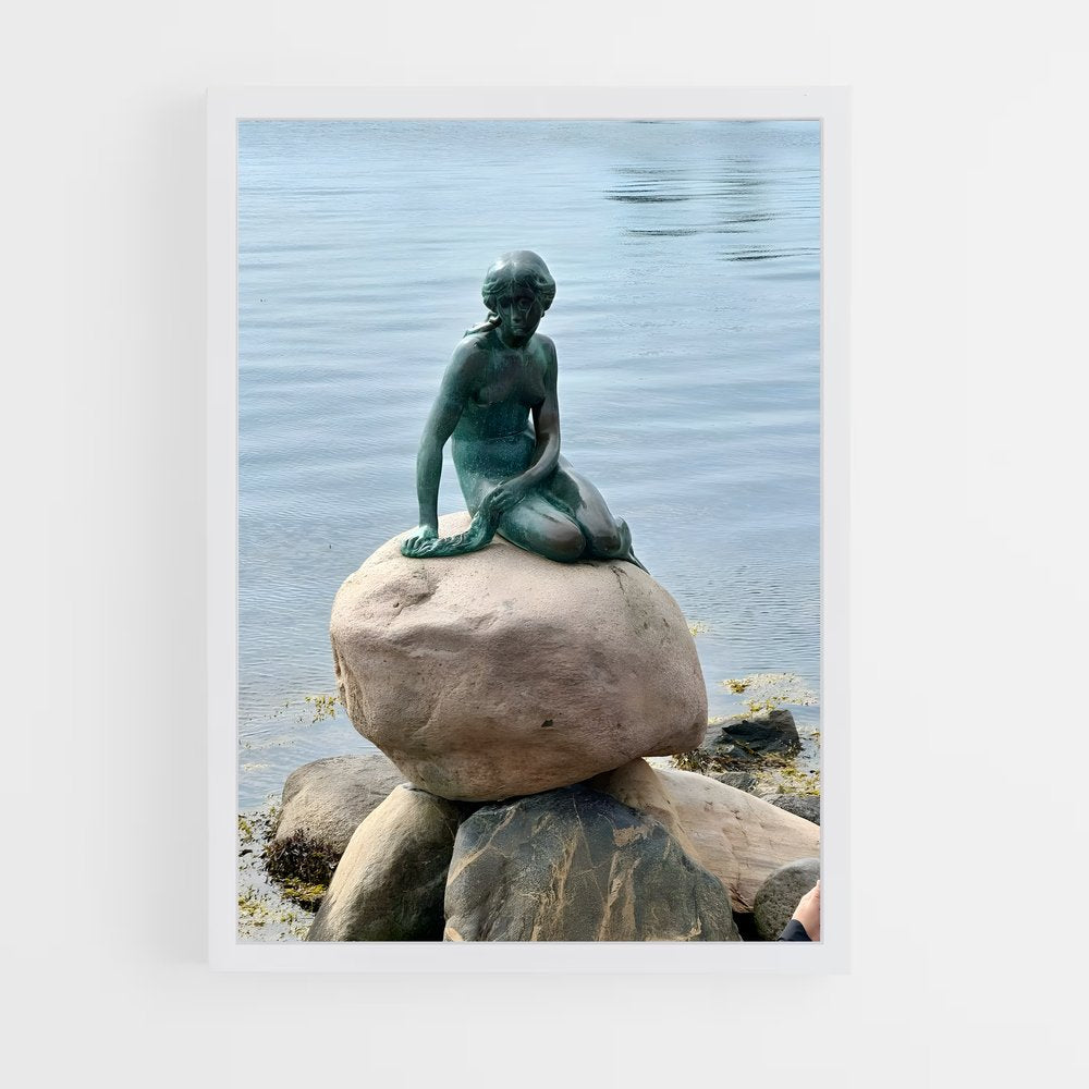 ap-little mermaid statue-3 cadre Blanc