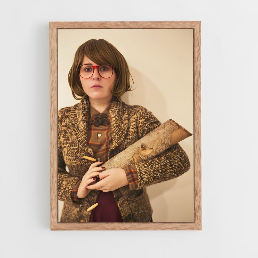 ap-log lady-1 cadre Bois clair