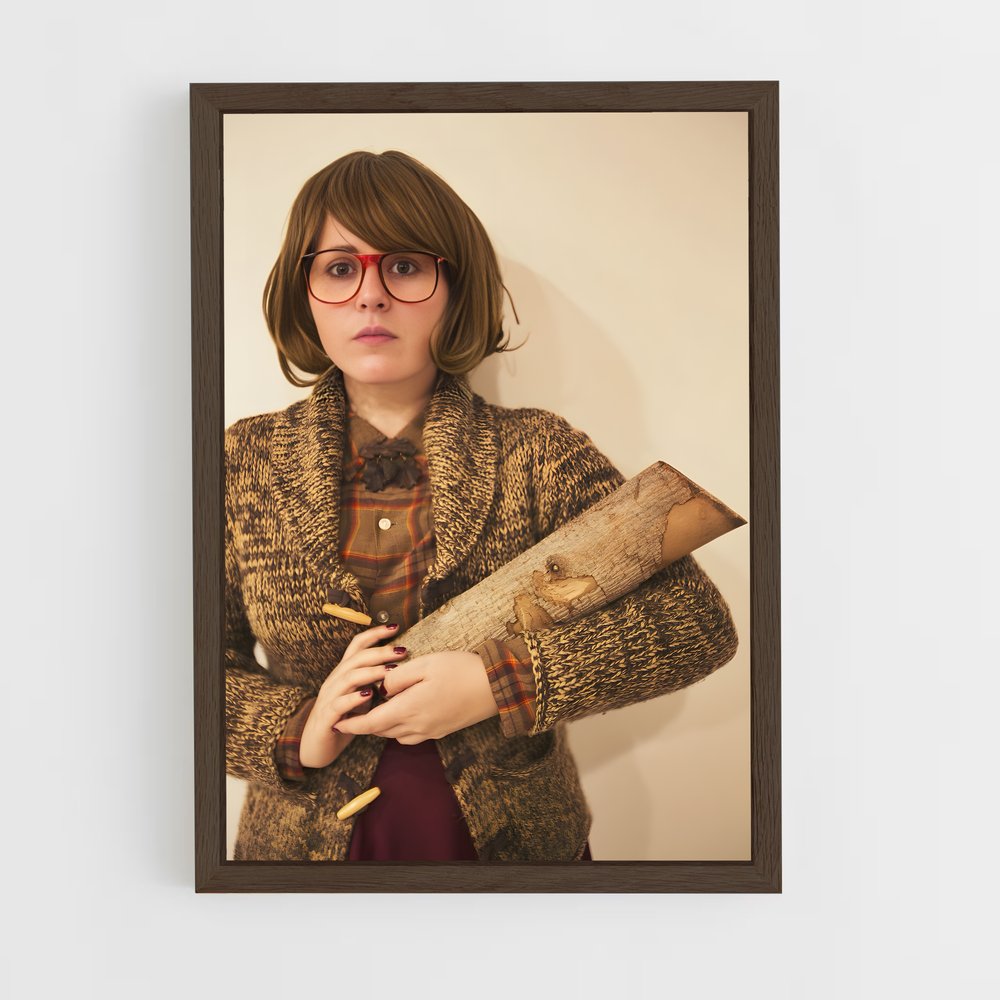 ap-log lady-1 cadre Bois foncé
