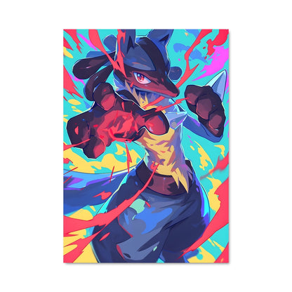 Poster Lucario en Rouge