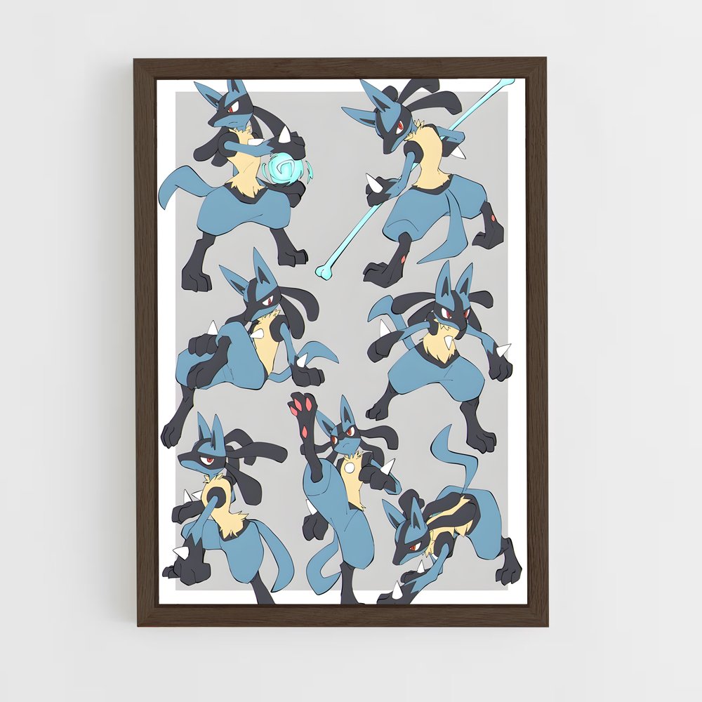 ap-lucario-4 cadre Bois foncé