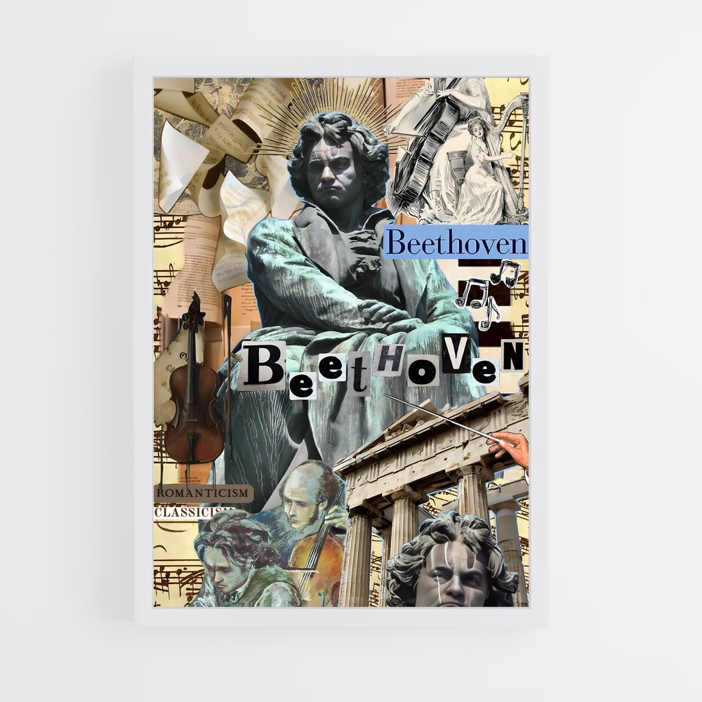 ap-ludwig van beethoven-4 cadre Blanc