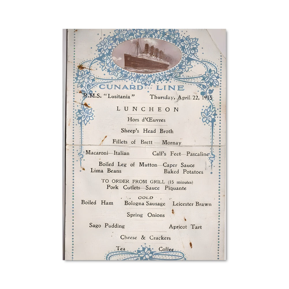 Poster Menu Londonien