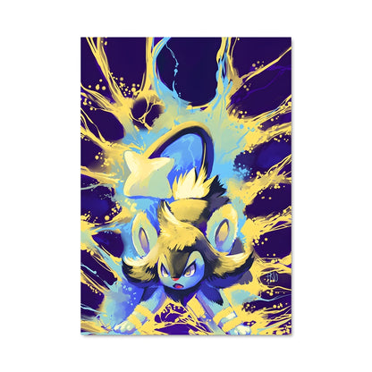 Poster Pikachu Aquarelle