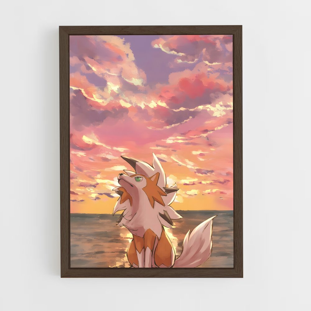 ap-lycanroc-4 cadre Bois foncé