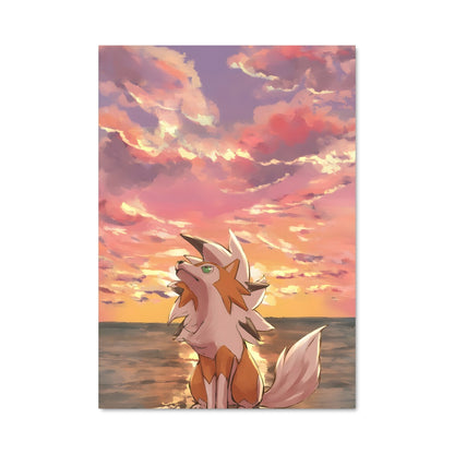 Poster Lycanroc en Mer