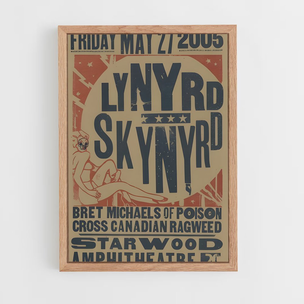 ap-lynyrd skynyrd-3 cadre Bois clair