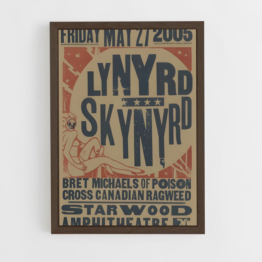 ap-lynyrd skynyrd-3 cadre Bois foncé