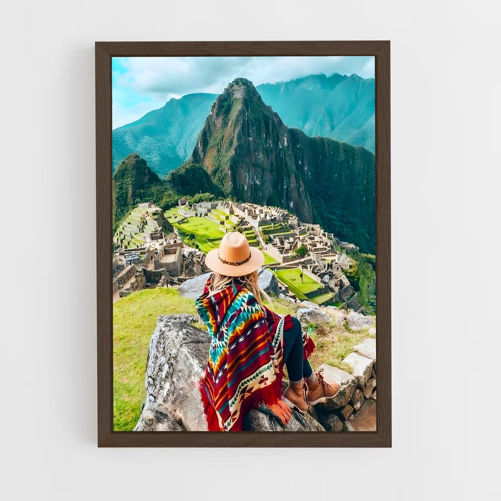 ap-machu picchu-17 cadre Bois foncé