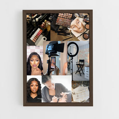 ap-makeup artist-4 cadre Bois foncé