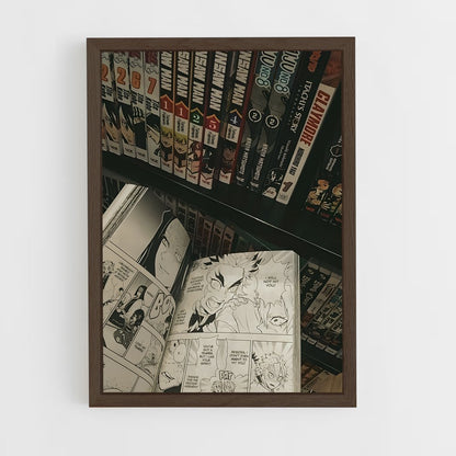 ap-manga reader-3 cadre Bois foncé