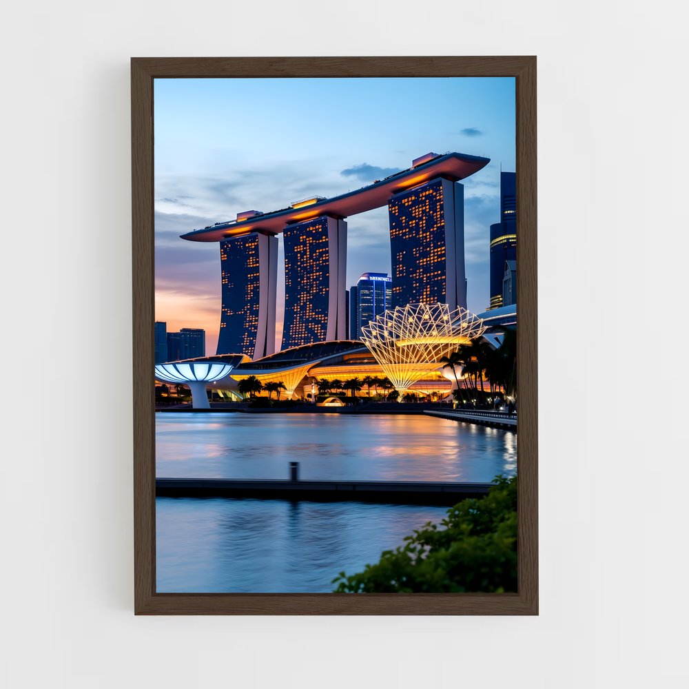 ap-marina bay sands-2 cadre Bois foncé