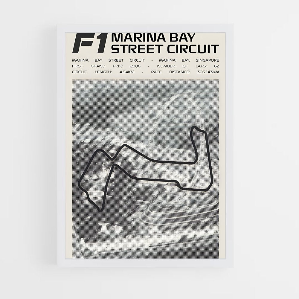 ap-marina bay street circuit singapore-2 cadre Blanc